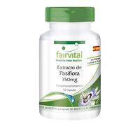 fairvital Cápsulas de pasiflora, extracto, 2250mg por dosis diaria, 90 cápsulas, ALTA DOSIS, VEGANO, estandarizado al 2% de flavonas