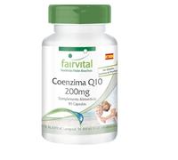 fairvital Coenzima Q10 200mg, 90 cápsulas, ALTA DOSIS, cápsulas de CoQ10 ubiquinona, VEGANO