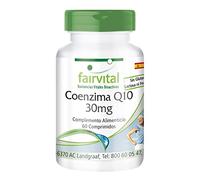 Fairvital | Coenzima Q10 30mg - VEGANA - CoQ10 Ubiquinona - 60 Comprimidos - Calidad Alemana