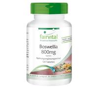 fairvital Comprimidos de incienso, extracto de Boswellia serrata, dosis diaria de 800mg, incienso indio de alta potencia con un mínimo del 65% de ácidos boswélicos, vegano, 120 comprimidos