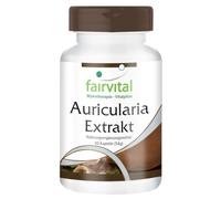 fairvital Extracto de Auricularia 500mg, ALTA DOSIS, oreja de Judas, 30% de polisacáridos, VEGANO, 90 cápsulas, fáciles de tragar