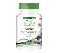 Fairvital | Extracto de bayas de Aronia con Antocianos - VEGANO - 20% de Antocianinas y 45% de Polifenoles - Dosis elevada - 90 Cápsulas - Calidad Alemana