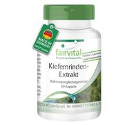 Fairvital | Extracto de Corteza de Pino - Pinus pinaster atlantica - VEGANO - 95% de proantocianidinas - Dosis elevada - 60 Cápsulas - Calidad Alemana