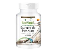 fairvital Extracto de Hericium 500mg, 90 cápsulas, fáciles de tragar, ALTA DOSIS, Hericium erinaceus (héricium), 30% de polisacáridos, VEGANO