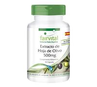 fairvital Extracto de hoja de olivo 500mg, 90 cápsulas, ALTA DOSIS con un 20% de oleuropeína, VEGANO, Olea europaea