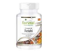 Fairvital | Extracto de Reishi 500mg - Ganoderma Lucidum - VEGANO - Dosis elevada - 90 Cápsulas - Calidad Alemana