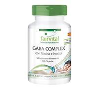 fairvital GABA COMPLEX, 100 cápsulas, con 1200mg de inositol, 400mg de vitamina B3 y 200mg de GABA por dosis diaria, ALTA DOSIS, VEGANO
