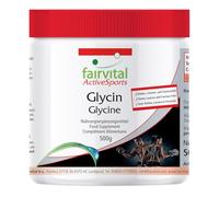 fairvital Glicina en polvo, 500 g, VEGANO, aminoácido, glicina en polvo 100% pura sin aditivos