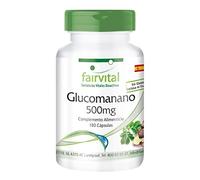 fairvital Glucomanano de raíz de konjac, 180 cápsulas, fáciles de tragar, 3000mg por dosis diaria, ALTA DOSIS, VEGANO