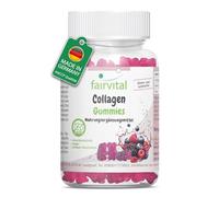 Fairvital | Gominolas de colágeno - 60 unidades - 1000mg por dosis diaria - con sodio y hierro - alta dosis - sin azúcar - calidad comprobada - fabricadas en Alemania