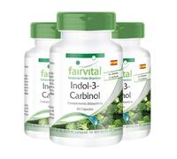 Fairvital | Indol-3-Carbinol - VEGANO - I3C + Brócoli en polvo - Dosis elevada - 180 Cápsulas (60 Cápsulas x 3) - Calidad Alemana