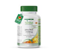 fairvital Jalea Real 1500mg, 90 cápsulas, fáciles de tragar, ALTA DOSIS, estandarizadas al 4% de 10-HDA