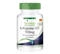 fairvital L-arginina H psulas de 900mg, 240 cápsulas, ALTA DOSIS, VEGANO