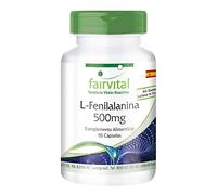 fairvital L-fenilalanina 500mg, 90 cápsulas, ALTA DOSIS, VEGANO, aminoácido esencial