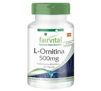 fairvital L-ornitina 500mg, 120 cápsulas, ALTA DOSIS, vegano