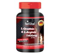 Fairvital | L-ornitina y L-arginina 1400mg - 90 comprimidos - ALTA DOSIS - VEGANO - Aminoácidos