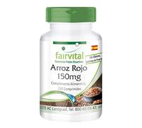 Fairvital | Levadura de Arroz Rojo 150mg - con 2,95mg de Monacolina K por Comprimido - VEGANA - 120 Comprimidos - fabricado en Alemania