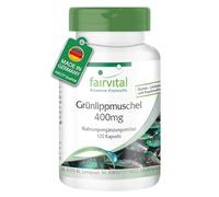 fairvital Mejillón de labio verde, 120 cápsulas de 400mg cada una, alta dosis, con vitamina E + extracto de jengibre