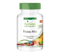 fairvital Mezcla de frutas, 120 cápsulas, ALTA DOSIS, VEGANO, polvo multivitamínico natural de frutas, con extracto de arándano rojo, acerola, espirulina y mucho más