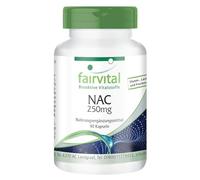 fairvital NAC 250mg, 90 cápsulas, fáciles de tragar, N-acetilcisteína, aminoácido