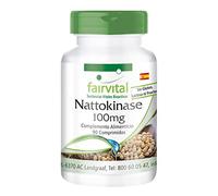 Fairvital | Nattokinase 100mg - 2000 FU - VEGANA - Dosis elevada - 90 Comprimidos - Calidad Alemana