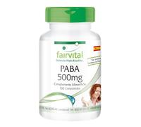 fairvital PABA 500mg, 100 comprimidos, ALTA DOSIS, ácido para-aminobenzoico, vitamina B10, VEGANO