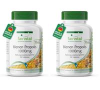 fairvital Propóleo de abeja 1000mg, extracto natural de resina de abeja, con un 3% de galangina, ALTA DOSIS, 90 comprimidos (Paquete de 2)