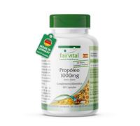 fairvital Propóleo de abeja, dosis diaria de 1000mg, 60 cápsulas, extracto natural de resina de abeja, con un 3% de galangina, ALTA DOSIS