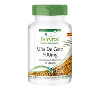 fairvital Uña de gato 500mg, 90 cápsulas, Cat's Claw 500mg, Uña de Gato (Uncaria tomentosa), ALTA DOSIS y vegano