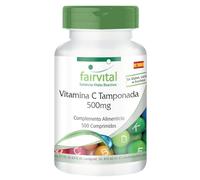 fairvital Vitamina C tamponada 500mg, 500 comprimidos, ALTA DOSIS, VEGANO, fácil de tragar