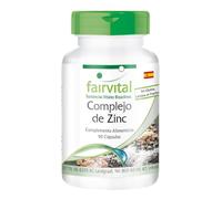 Fairvital | Zinc complex 25mg - 90 cápsulas - picolinato, citrato y bisglicinato de zinc altamente dosificados - vegano - Made in Germany