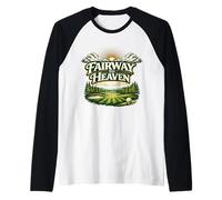 Fairway To Heaven Golf - Vintage Retro para Golfistas Hombre Cueva Camiseta Manga Raglan