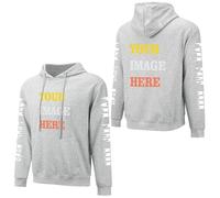 FAIRWHALE Customizable Unisex Hoodie Premium Cotton DIY Print Front & Back Customized Photo for Personal Style