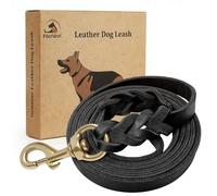 Fairwin Braided Cuero Correa del Perro 6 pies - Mejor Resistente de Grado Militar Perro Correa para Perros Grandes Mediano pequeños formación y Caminar