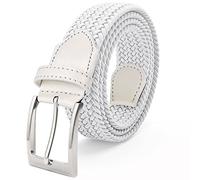Fairwin Cinturón Hombre Elástico Trenzado Nylon Sin Agujeros Hebilla Pasador 3.3cm Cinturones Elasticos Trenzados Calidad Ajustable Tela Flexible Grande Talla