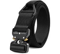 FAIRWIN Tactical Belts for Men, Rigger Belt Utility Web Nylon Work Belt for Men with V-ring Quick Release Buckle(Black,M)