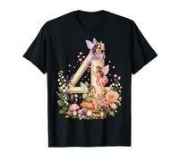 Fairy 4 Years Old Birthday Girl 4th Birthday Fairy Theme Camiseta