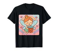 Fairy Bubble Tea Lover Lindo Anime Kawaii Rainbow Camiseta