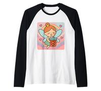 Fairy Bubble Tea Lover Lindo Anime Kawaii Rainbow Camiseta Manga Raglan