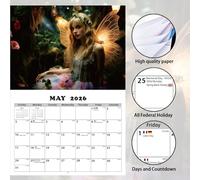 Fairy Calendar - Fairy Wall Calendar 2026 | Fairyy Wall Calendarr, Fantasy Planning Scheduling Walls Calendarr, Home Fantasy Art Daily Planner Organizer Decor For Kitchen Living Room Study Offices Dor