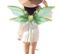Fairy Costume Wings, Butterfly Dress Up Accessory, 32.28x13.39in 3D Floral Leaves, Lightweight Elastic Straps for Whimsical, Cosplay Design, Women Kids, Festival, Halloween