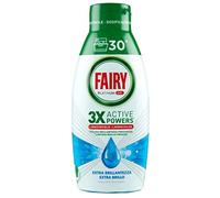 Fairy Detergente para lavavajillas en gel líquido, 360 lavados, paquete de 12 botellas, platino océano, aporta brillo extra al lavavajillas, combina limpieza brillo y frescura