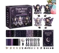 Fairy Doll Sewing Kit - DIY Handmade Craft Set for Beginners, Halloween Dark Fairy Doll Sewing Kit with Pre Cut Materials, DIY Soft Craft Set for Students, Women & Handmade Enthusiasts Home Projects