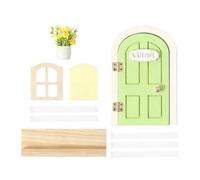 Fairy Door For Wall | Cute Window Decoration Toys - Wooden Tiny Door, Charming Matte Design For Boy Girl Kids Patio Princess Room Bedroom Playroom Nursery Kindergarten Balcony Classroom