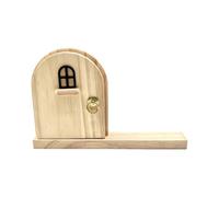 Fairy Door Outlet Cover - Enchanted Safety Solution, Ornate Miniature Design Wooden Guard, 24cm Height + 15.5cm Width Frame, Solid Timber Construction Shell - For Nursery Wall & Kid Bedroom