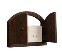 Fairy Door Outlet Cover - Farmhouse Outlet Covers, 22,5 x 18,5 cm Wooden Wall Plate | Light Control Guard Plate | Artistic Electrical Decor For Children's Room, Kitchen, Home