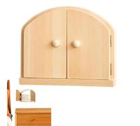 Fairy Door Outlet Cover, Wooden Wall Plate Fairy Outlet Trap, Whimsical Light Control Guard for Children's Room, 8,86 x 7,28 pulgadas, Wood Color, Black Walnut
