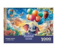 Fairy elefante1000 Piece Adults Puzzle Kids Age Games Puzzle Game Home Decoration Challenge High Difficulty 52x38cm/1000pcs