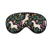 Fairy Forest Unicorns Sleeping Eye Mask Sombra de ojos con correa ajustable Venda para los ojos para viajes en avión