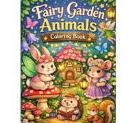 Fairy Garden Animals Coloring Book for Kids 5-9 Ages: Cute Cozy Animals, Magical Fairy Gardens, and Whimsical Coloring Fun